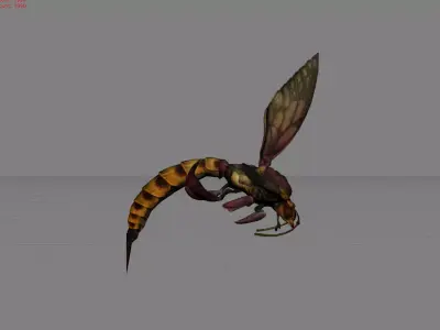 Giant Bee Animal  Low-poly 3D model