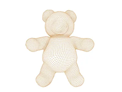 Teddy Bear Rigged and Animated Low-poly 3D model