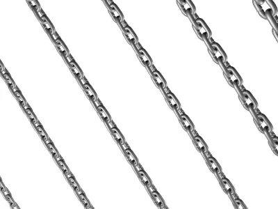 Chains set of metal rods 3D model