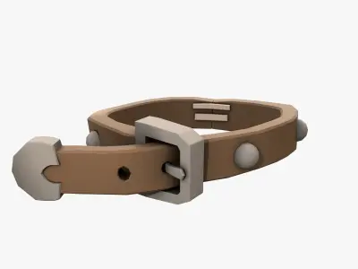 Cartoon belt lowpoly vr ar  Low-poly 3D model