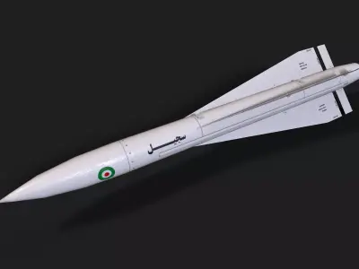 sejil air to air missile Low-poly 3D model