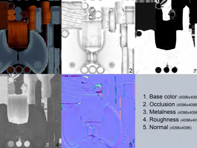 Stylized Axe Low-poly 3D model Low-poly 3D model