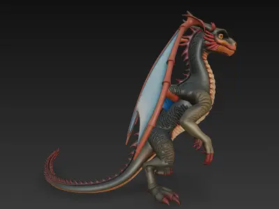 Dragon Realistic 3D Model Basic - Low Poly Realistic Low-poly 3D model