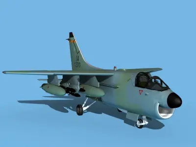 Chance Vought A-7E Corsair II V09 USAF 3D model