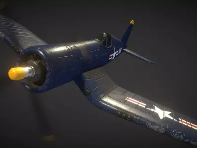 Vought F4U Corsair Low-poly 3D model