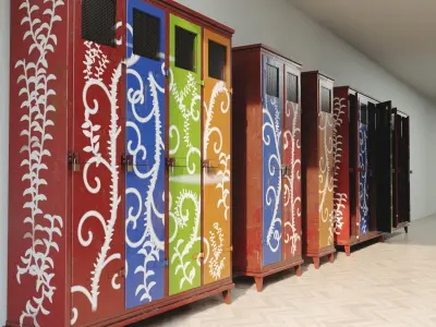 Military Locker Pack 2 Low-poly 3D model