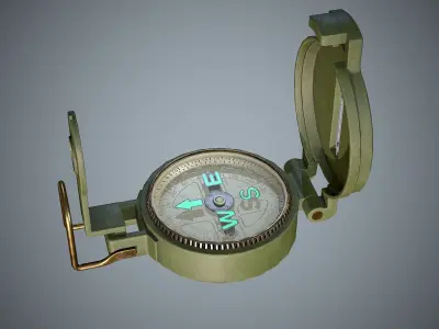 Compass military Low-poly 3D model