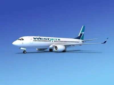 Boeing 737-800ER West Jet 3D model