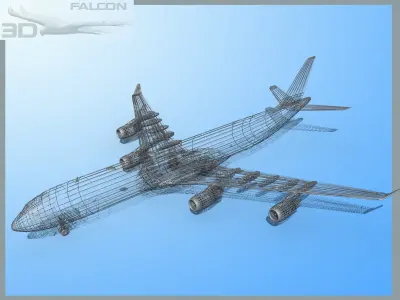 Falcon3D A340-600 Airbus 2 3D model