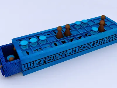 Ancient Egyptian Game of Senet 3D model