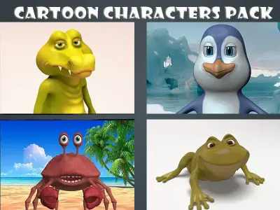 cartoon pack 2 Low-poly 3D model