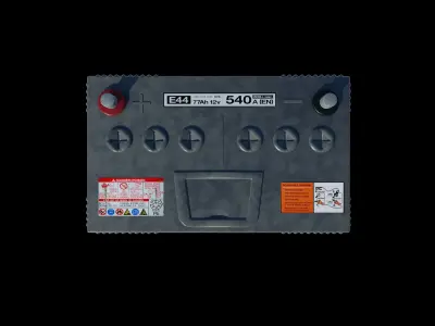 Automotive Battery Free low-poly 3D model