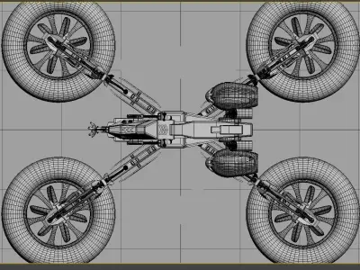 water strider scifi vehicle Free 3D model