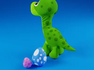 Stuffed Toy Dino model 3D model