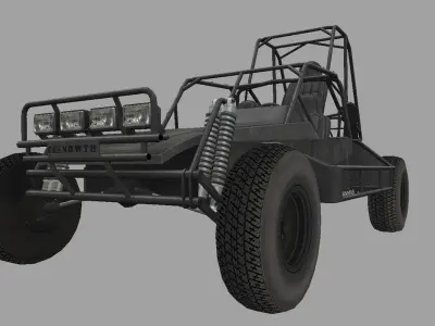 Desert Patrol Vehicle Low-poly 3D model