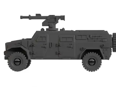 Lego Military Truck Low-poly 3D model