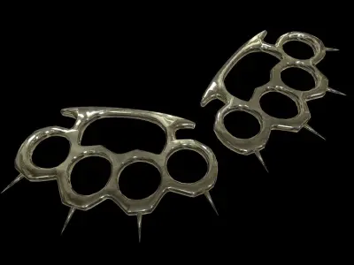 Spiked Brass Knuckles Low-poly 3D model