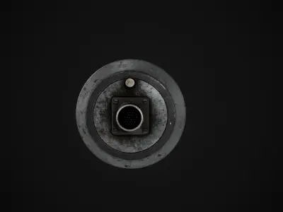 PBR Soviet Plane Navigation Compass Low-poly 3D model