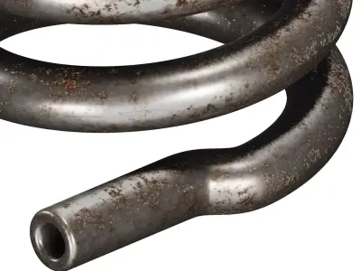 Rusty Spiral Heating Coil 3D model