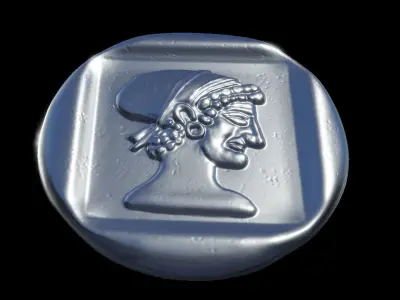 Drachm Knidos coin 3D print model