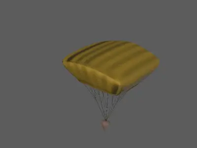 Airdrops parachute Low-poly 3D model