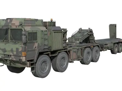 5 Military Vehicles Collection v6 Low-poly 3D model