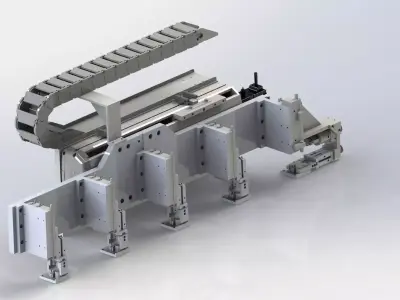 Feeding conveying and rotating module mechanism 3D model