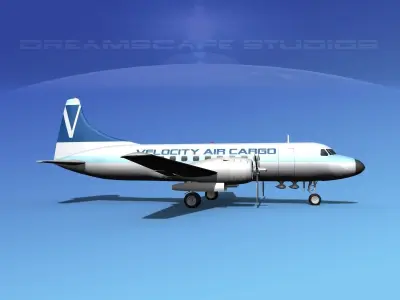 Convair CV-340  Velocity Air Cargo 3D model