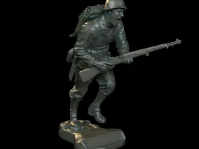 Soldier sculpture 3D print model