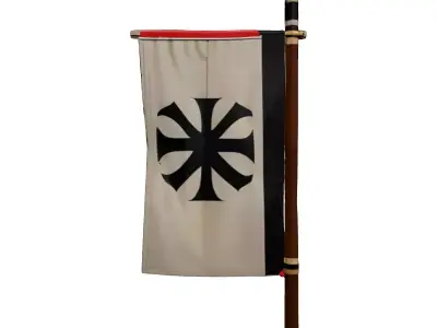 Historical Fantasy War Banner 3D model