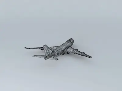 CargoLux Boeing 747-400F Loaded with FEDEX Trucks in Luxemburg  Free 3D model