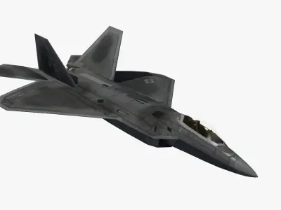 F-22 Stealth Fighter Low-poly 3D model