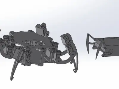 Spider bionic robot 3D model