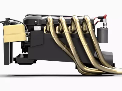 3SGE Beams Toyota Engine Low-poly 3D model