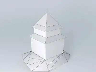 Towel building with roof Free 3D model