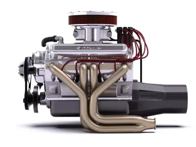 Edlebrock Chevy 355Ci V8 Low-poly 3D model