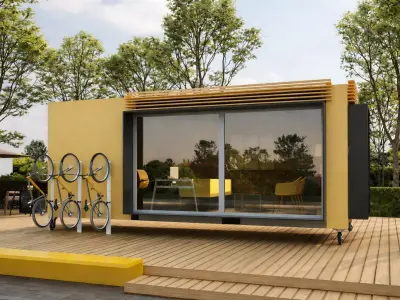 Modern Modular Backyard Office 3D Model 3D model
