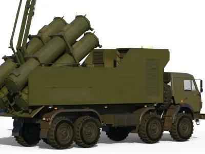 Rubezh-ME Coastal defense missile system 3D model
