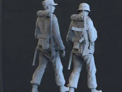 German soldiers 3D print model 4