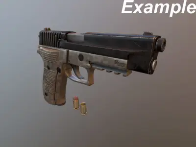 Sig Sauer P250 - Gamepoly Free low-poly 3D model