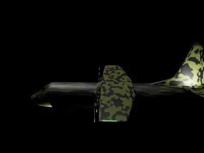C 130 Hercules Low-poly 3D model