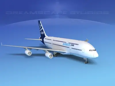 Airbus A380-800  3D model