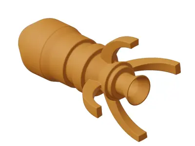 Plastic Space Shuttle Toy 3D model