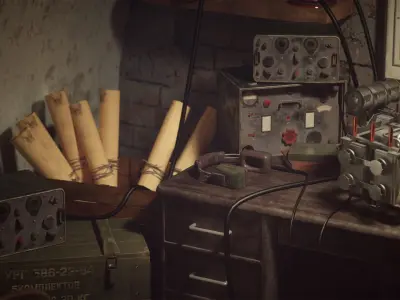 Bunker Command 42 Assets Low-poly 3D model