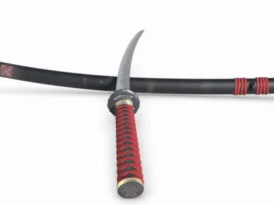 Katana ninja samurai sword 3D model