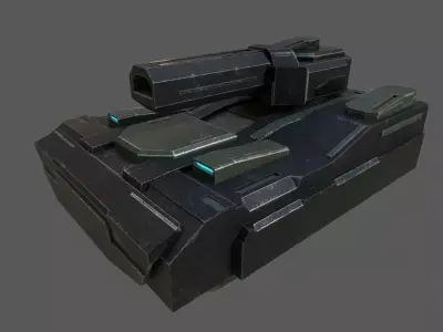 SCI FI WAR TANK II Low-poly 3D model