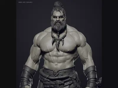 Barbarian Destroyer - Highpoly model 3D model