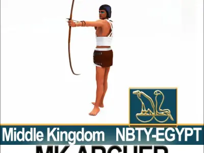 Ancient Egypt MK Archer Props Poser Daz 3D model