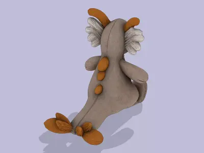 Dragon Plush Low-poly 3D model
