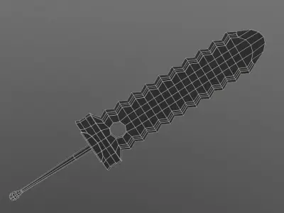 Greatsword fantasy Free low-poly 3D model